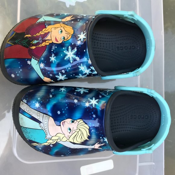 CROCS FUNLAB DISNEY FROZEN NAVY BLUE ANNA ELSA CLASSIC CLOG  CROCS FROZEN C13 NEW Navy Blue